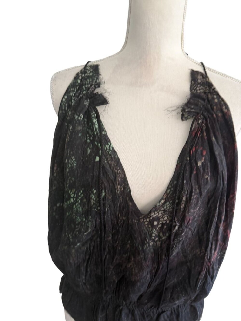CALVIN RUCKER Black Patterned Tank Top Size Small - Picture 6 of 8